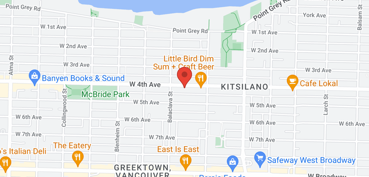 map of 3038 W 4TH AVENUE